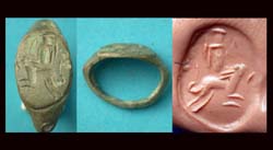Ring, Roman, Men's, War Dog Intaglio, ca. 1st-3rd Cent